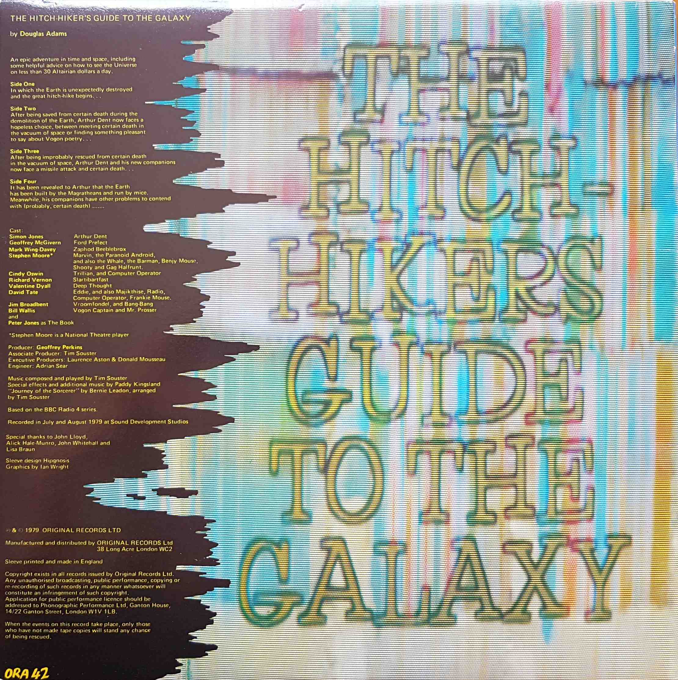 Picture of ORA 42 The hitchhiker's guide to the Galaxy by artist Douglas Adams from the BBC records and Tapes library